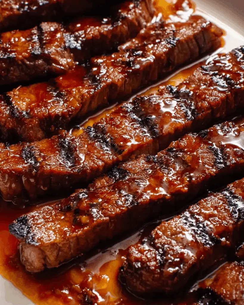 Grill Pan Honey Glazed Steak Strips Recipe