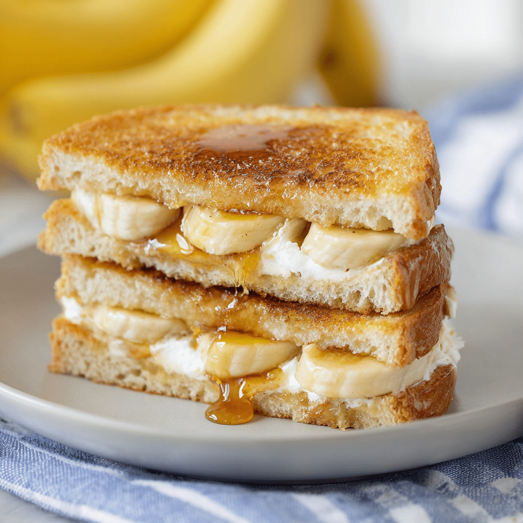 Honey Banana Grilled Cheese Sandwich Recipe - Recipe Image