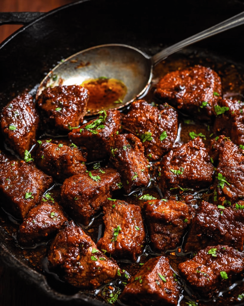Cajun Garlic Butter Steak Bites Recipe - Recipe Image