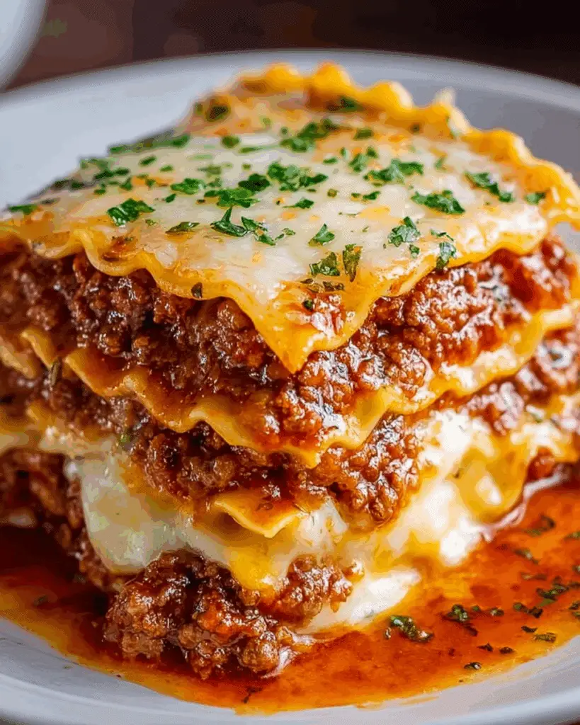 ole with Layers of Cheese and Meat Sauce Recipe