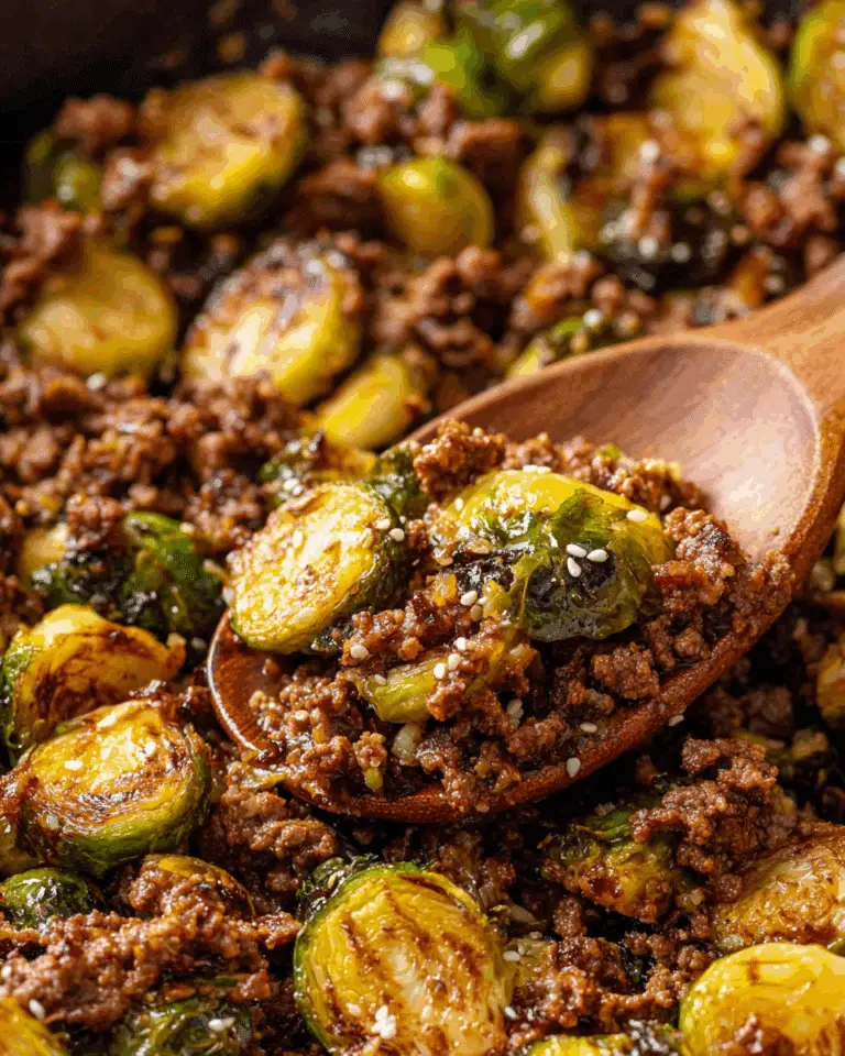Ground Beef and Brussels Sprouts Recipe