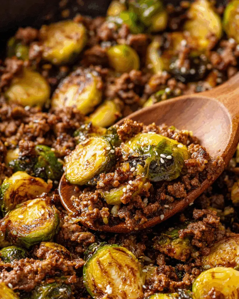 Ground Beef and Brussels Sprouts Recipe