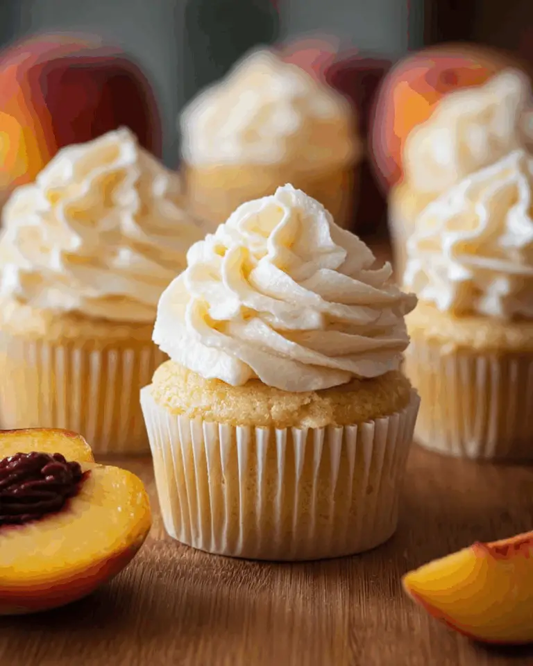 HONEY PEACH CREAM CHEESE CUPCAKES Recipe
