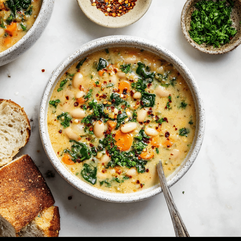 Tuscan White Bean Soup Recipe - Recipe Image