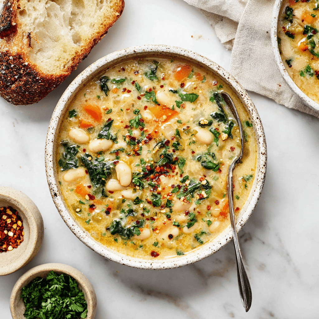 Tuscan White Bean Soup Recipe - Recipe Image