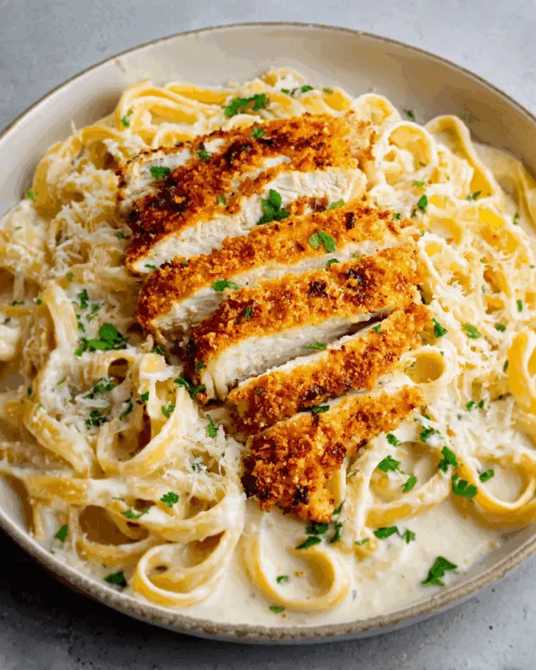 crispy chicken fettuccine alfredo Recipe
