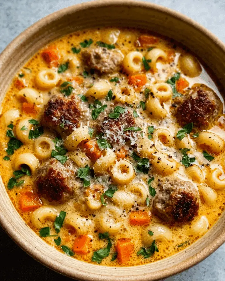 creamy parmesan italian sausage ditalini soup Recipe