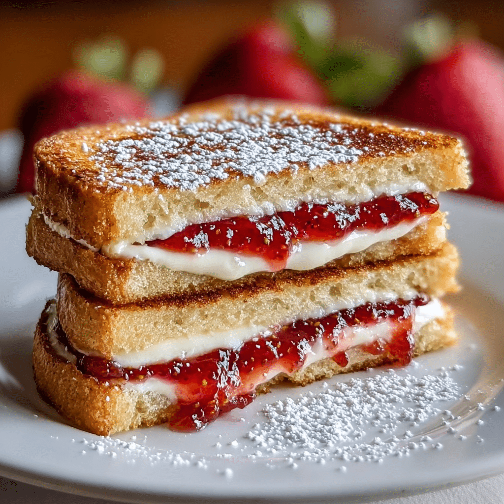 The Best Fried Strawberry Cheesecake Sandwiches Recipe - Recipe Image