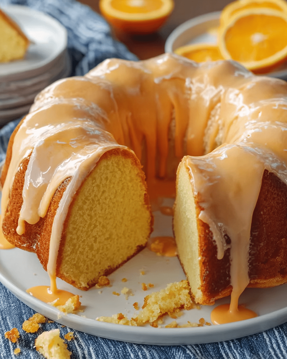 orange velvet pound cake Recipe