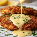 Pretzel-Crusted Chicken with Creamy Mustard Cheddar Sauce Recipe