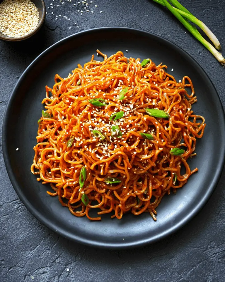 10 Minute Sesame Garlic Ramen Noodles Recipe