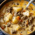 Crockpot Creamy Potato & Hamburger Soup Recipe