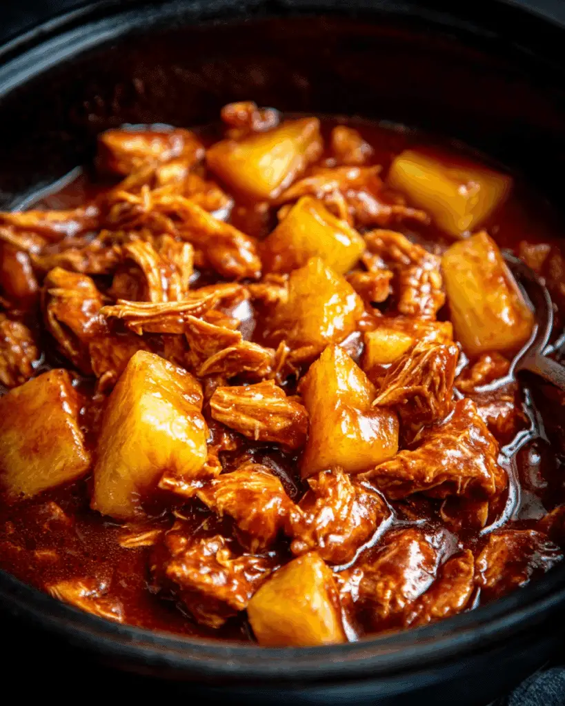 Crockpot Pineapple BBQ Chicken Recipe