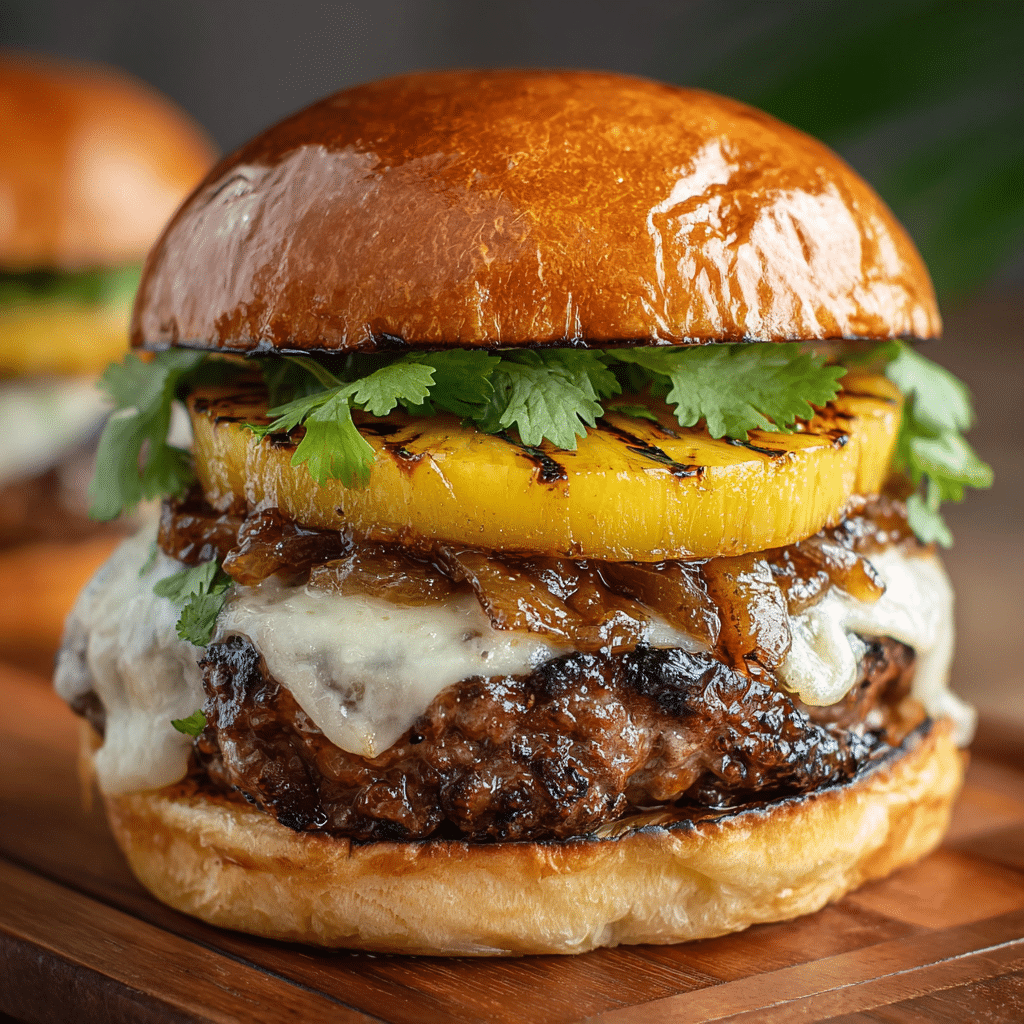Hawaiian Teriyaki Beef Burgers Recipe - Recipe Image