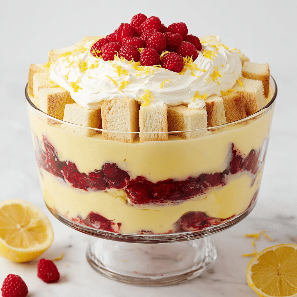 Lemon Raspberry Trifle Recipe - Recipe Image