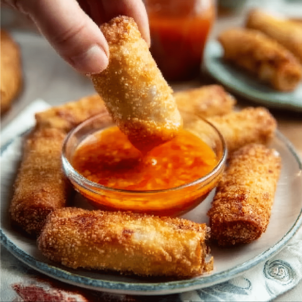 Homemade Chicken Spring Rolls (30 Minute Recipe) Recipe - Recipe Image