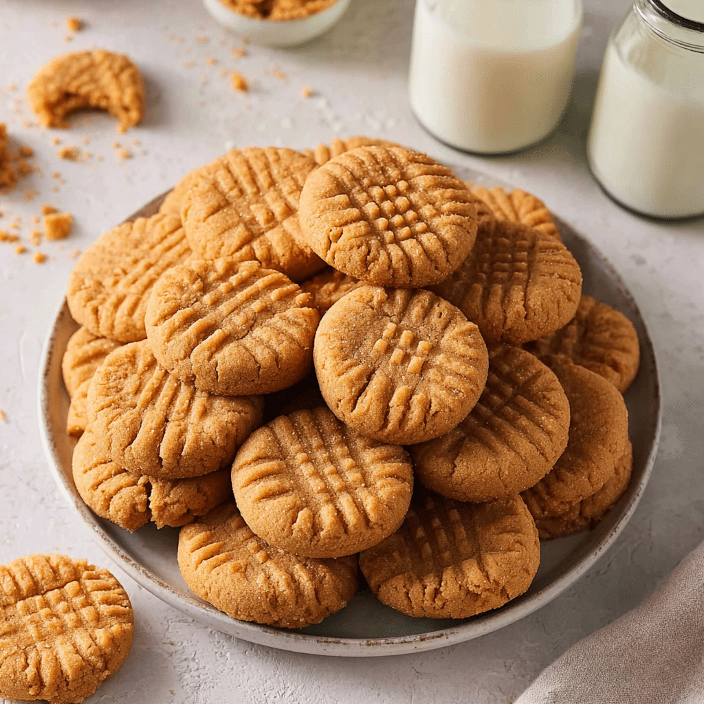 3 Ingredient Peanut Butter Cookies Recipe - Recipe Image