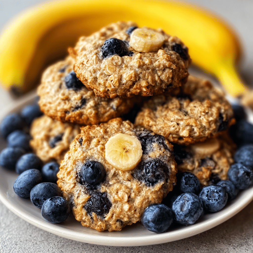Delightful Banana Blueberry Oatmeal Breakfast Cookies Recipe - Recipe Image