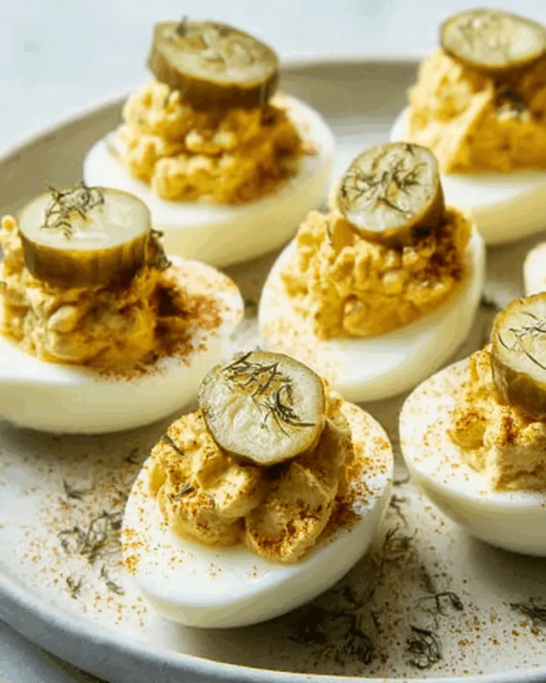 DILL PICKLE DEVILED EGGS Recipe