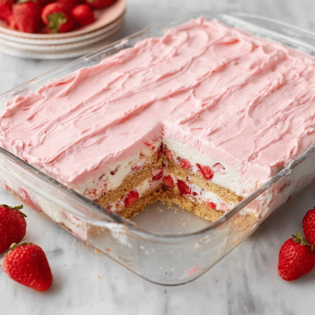 Strawberry Eclair Cake Recipe - Recipe Image