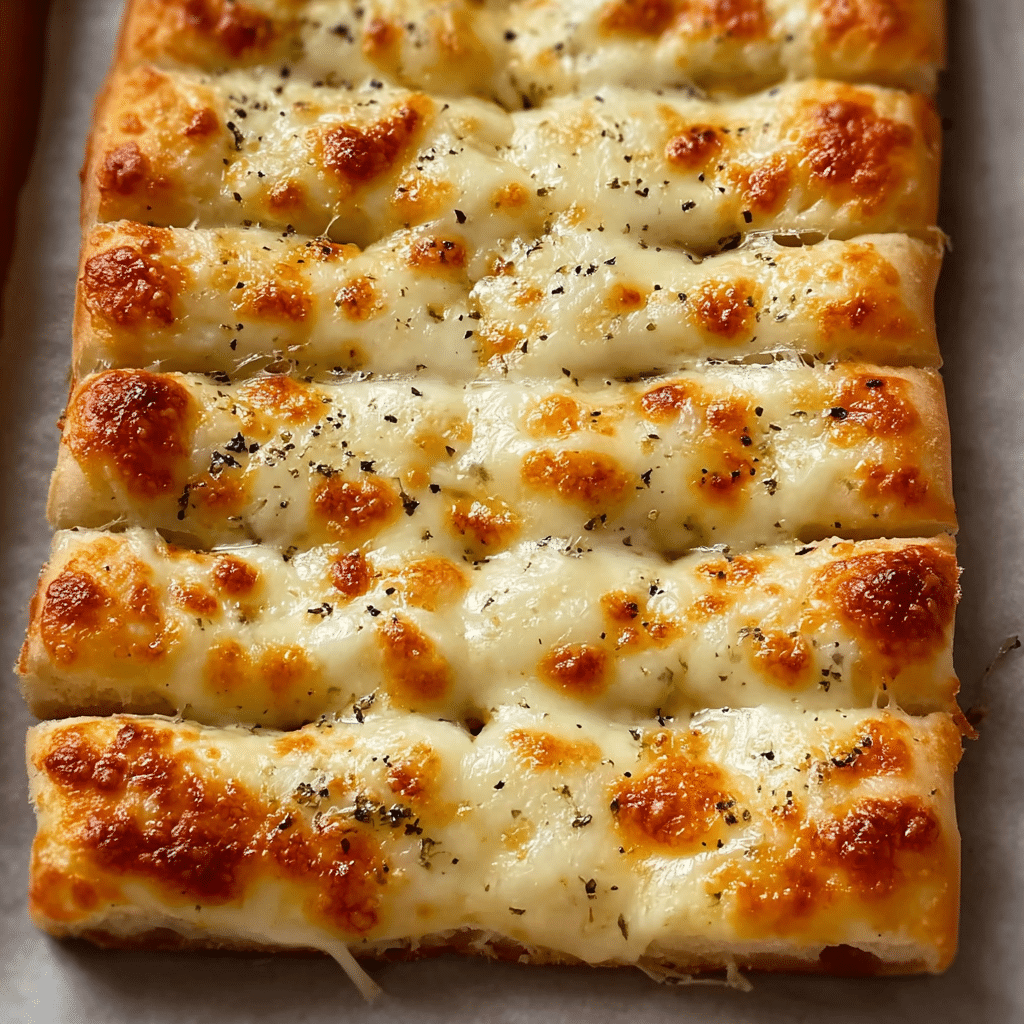 Homemade Cheesy Breadsticks Recipe - Recipe Image
