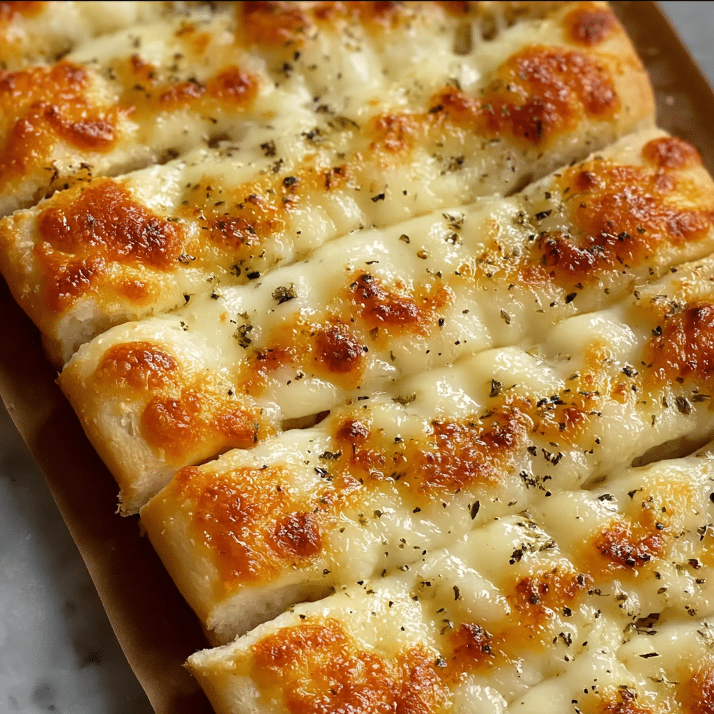 Homemade Cheesy Breadsticks Recipe - Recipe Image