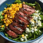 Balsamic Steak Gorgonzola Salad with Grilled Corn Recipe