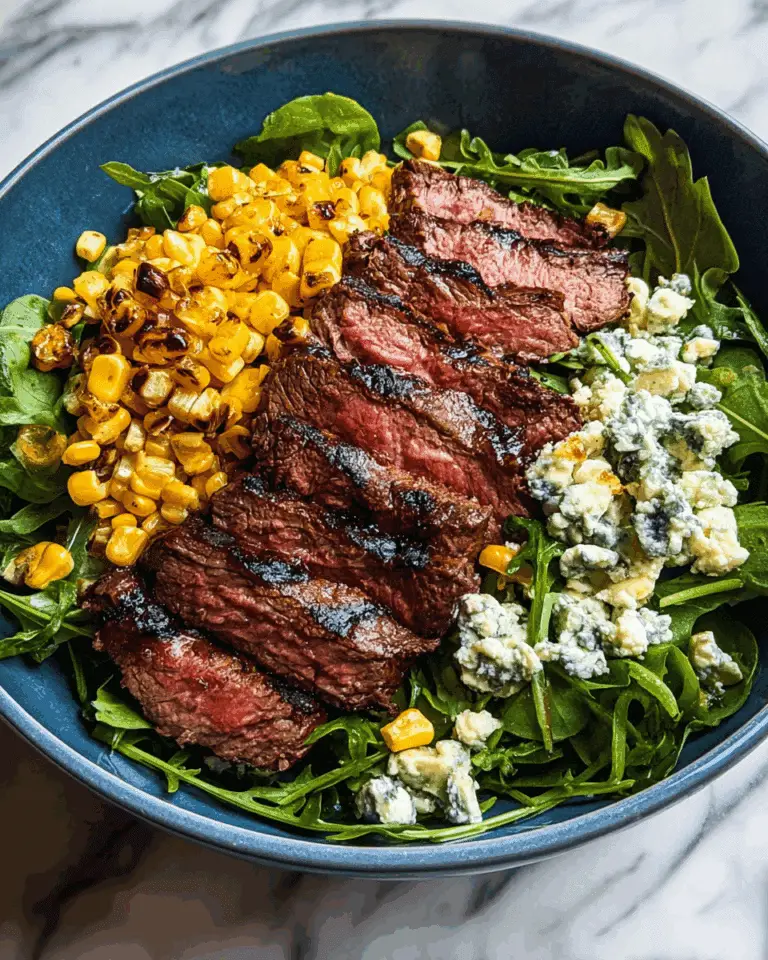 Balsamic Steak Gorgonzola Salad with Grilled Corn Recipe