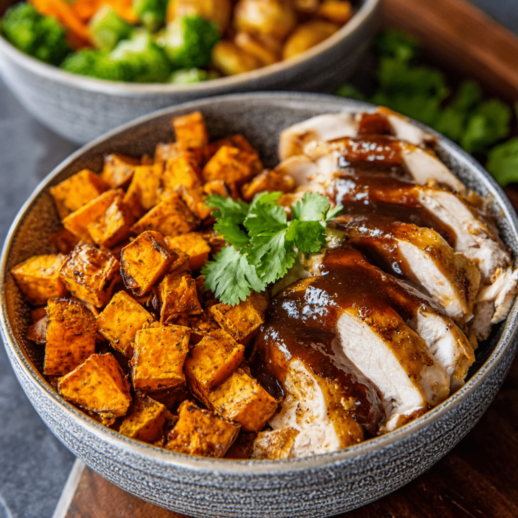 BBQ Chicken Sweet Potato Bowl Recipe - Recipe Image