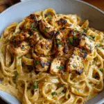 Divide the cowboy butter chicken linguine among plates, and sprinkle with freshly grated Parmesan cheese Recipe