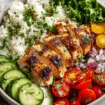 Healthy Greek Chicken Bowl : A Fresh Mediterranean Meal Recipe