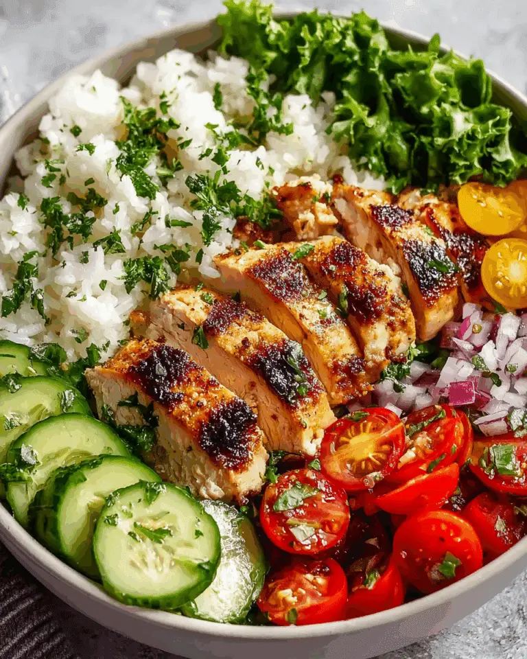Healthy Greek Chicken Bowl : A Fresh Mediterranean Meal Recipe