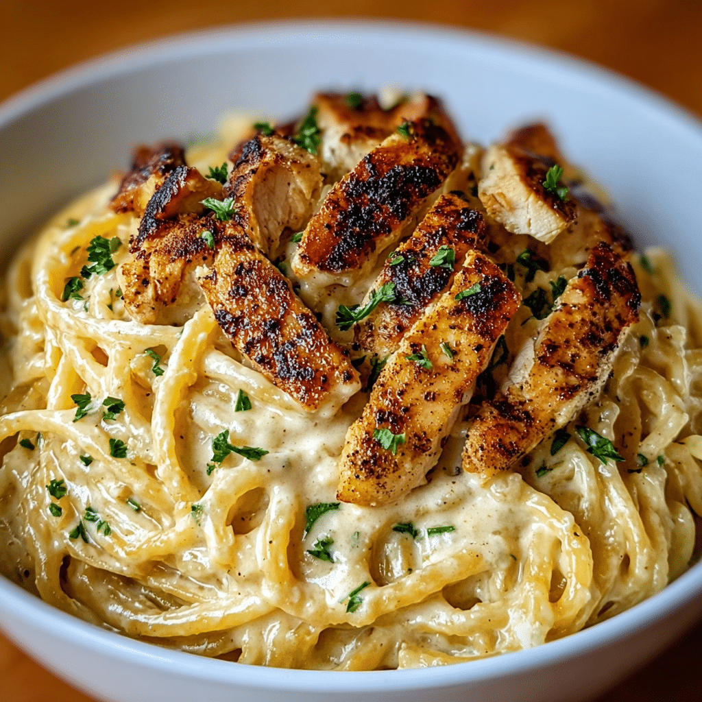 Divide the cowboy butter chicken linguine among plates, and sprinkle with freshly grated Parmesan cheese Recipe - Recipe Image