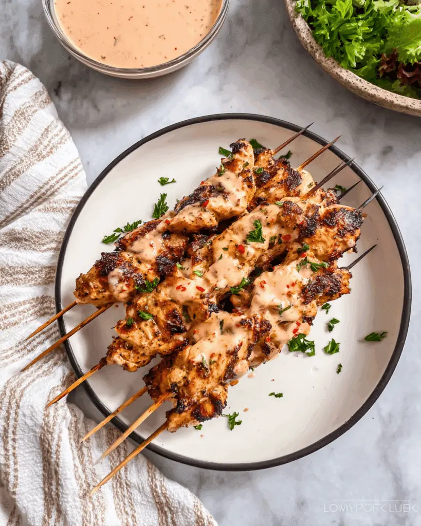 The Best Bang Bang Chicken Skewers Recipe