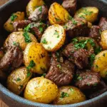 Garlic Butter Beef Bites with Potatoes Recipe