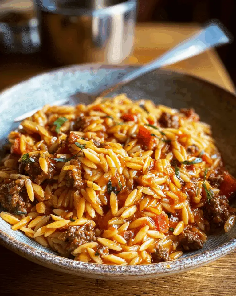 GROUND BEEF ORZO Recipe