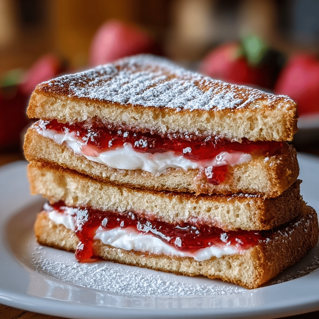 Fried Strawberry Cheesecake Sandwiches Recipe - Recipe Image