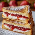 Fried Strawberry Cheesecake Sandwiches Recipe