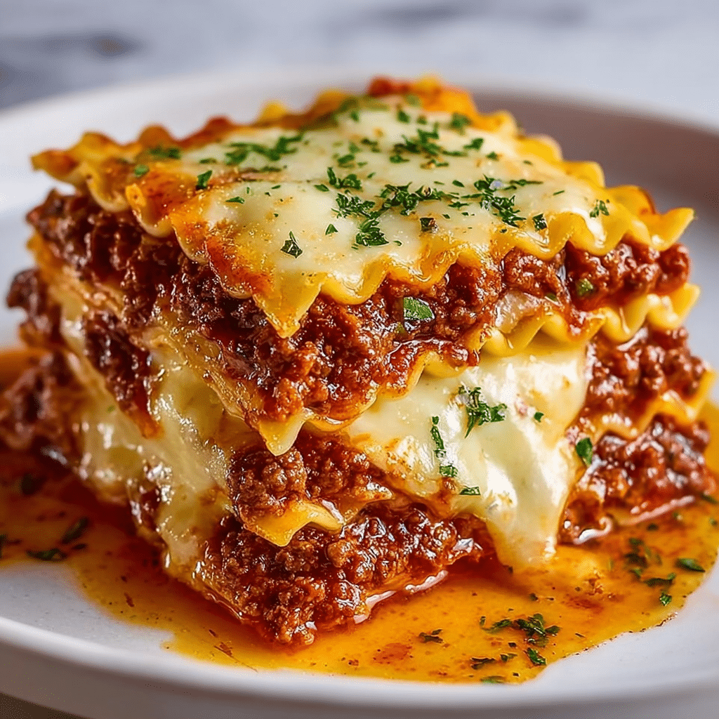 ole with Layers of Cheese and Meat Sauce Recipe - Recipe Image