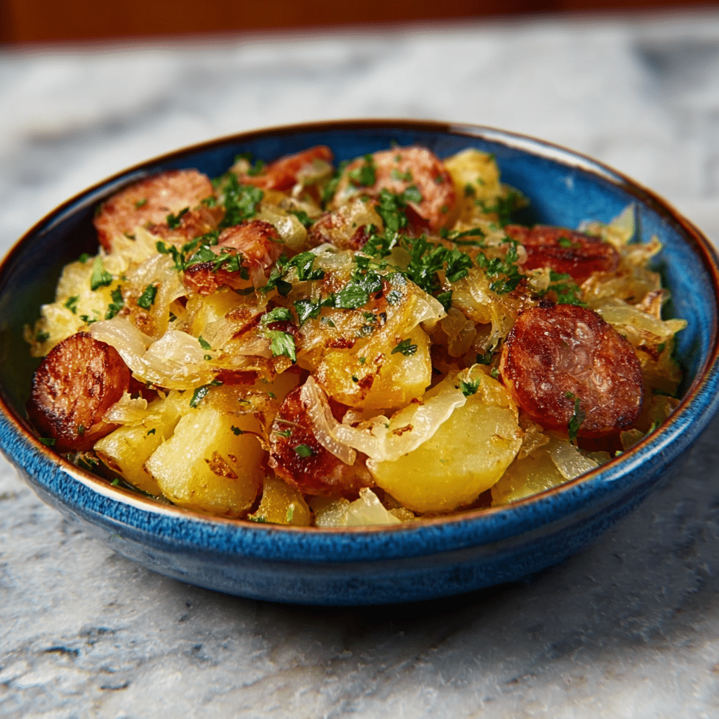 Oven Fried Potatoes & Onions Recipe - Recipe Image