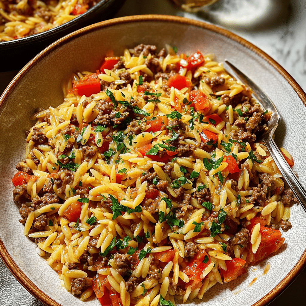 GROUND BEEF ORZO Recipe - Recipe Image