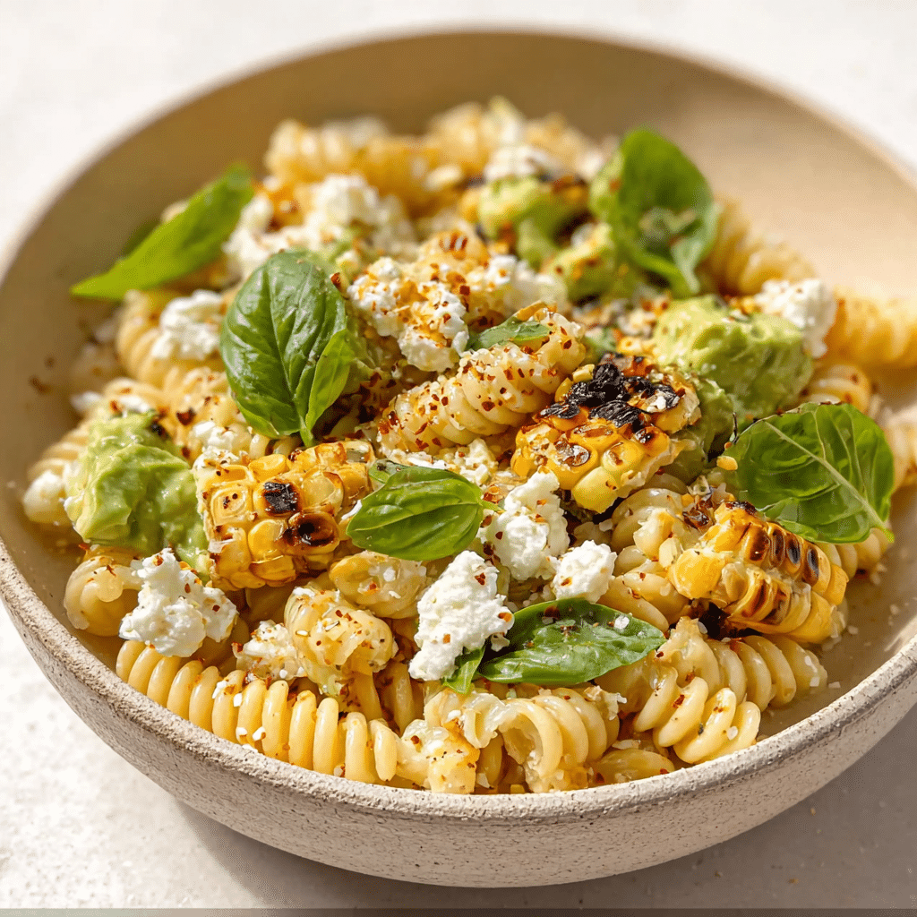 Creamy Street Corn Pasta Salad Recipe - Recipe Image