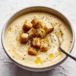 CREAMY ROASTED GARLIC POTATO SOUP (VEGAN) Recipe