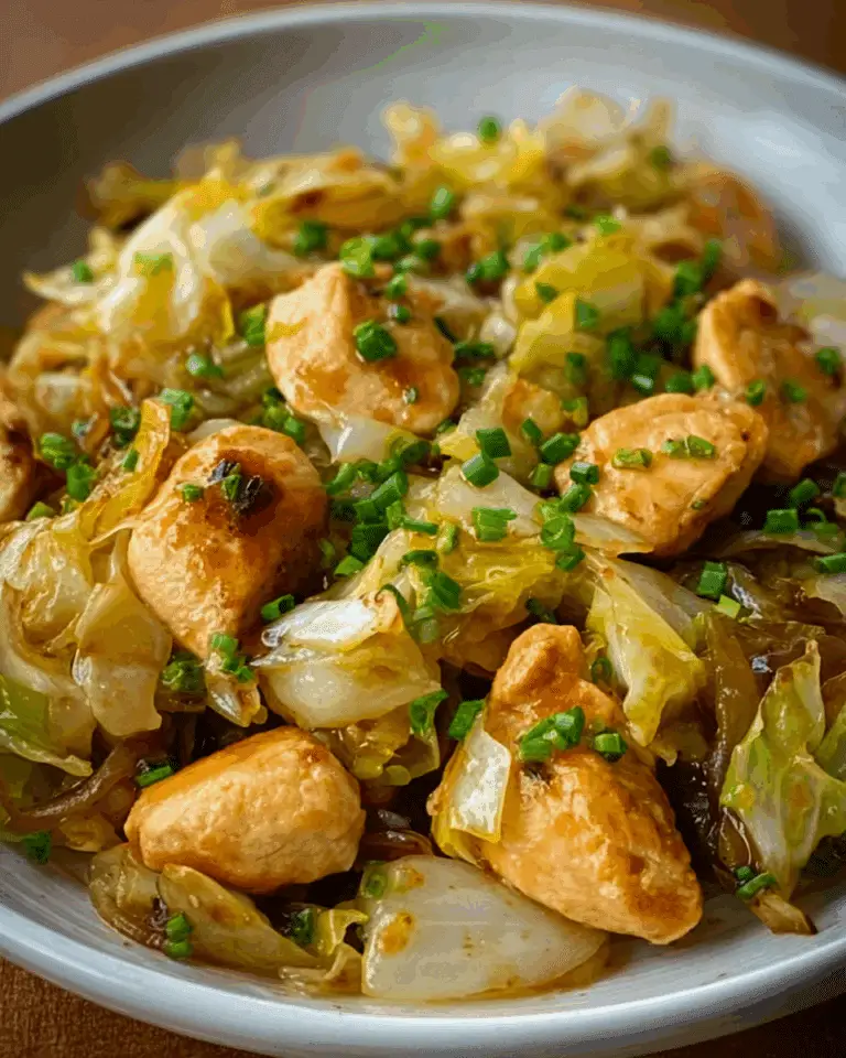 Sautéed Garlic Cabbage with Tender Chicken Recipe