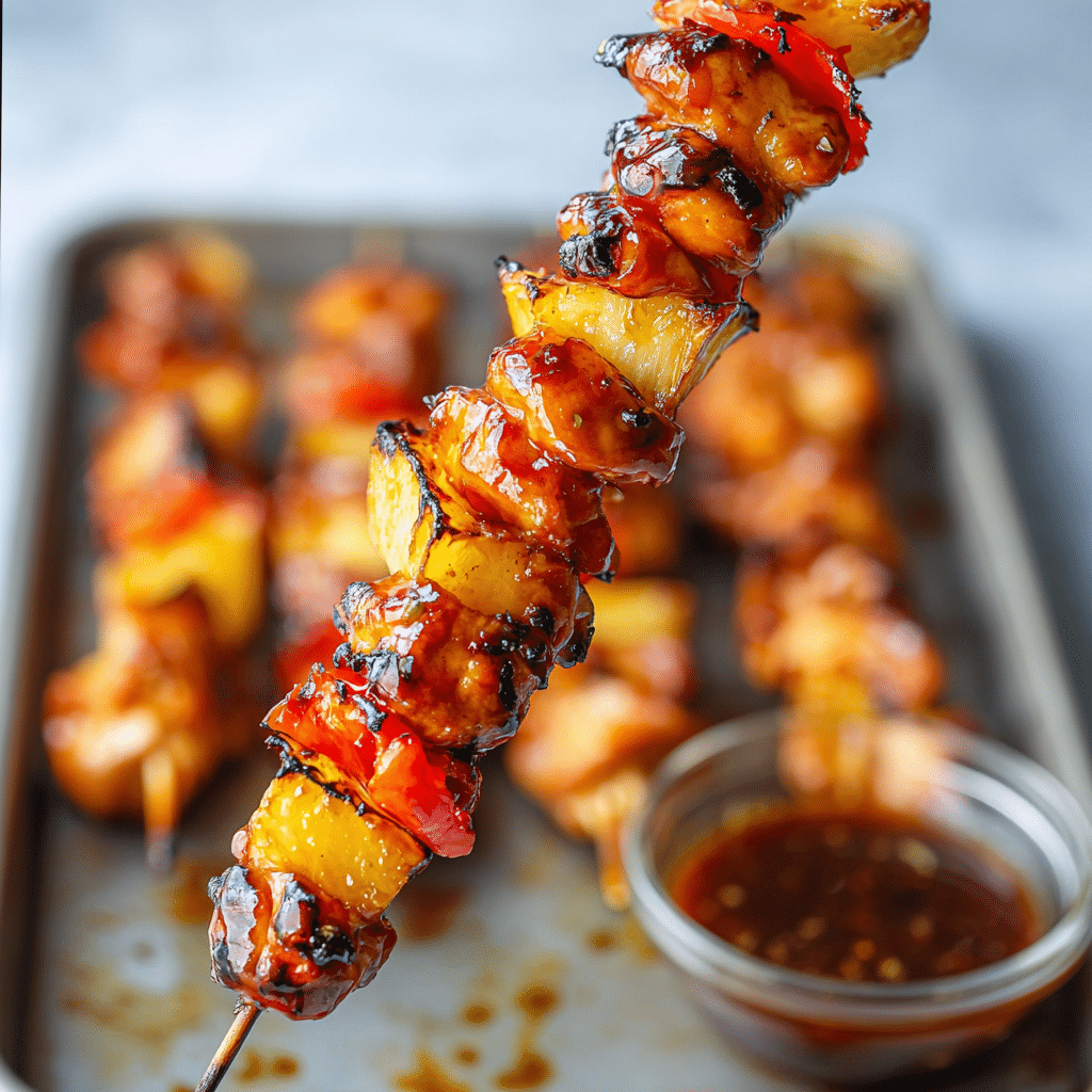 BBQ PINEAPPLE CHICKEN KABOBS Recipe - Recipe Image