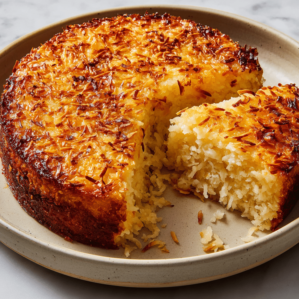 Crustless Coconut Pie Recipe - Recipe Image