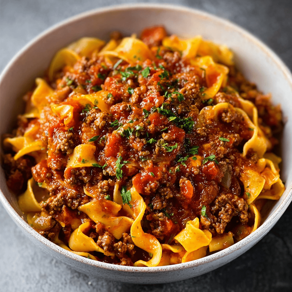 Sloppy Joe Hamburger Casserole Recipe - Recipe Image