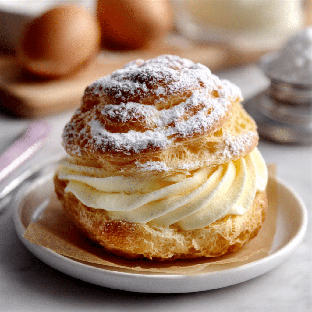 Special Italian Cream Puffs with Custard Filling Recipe - Recipe Image