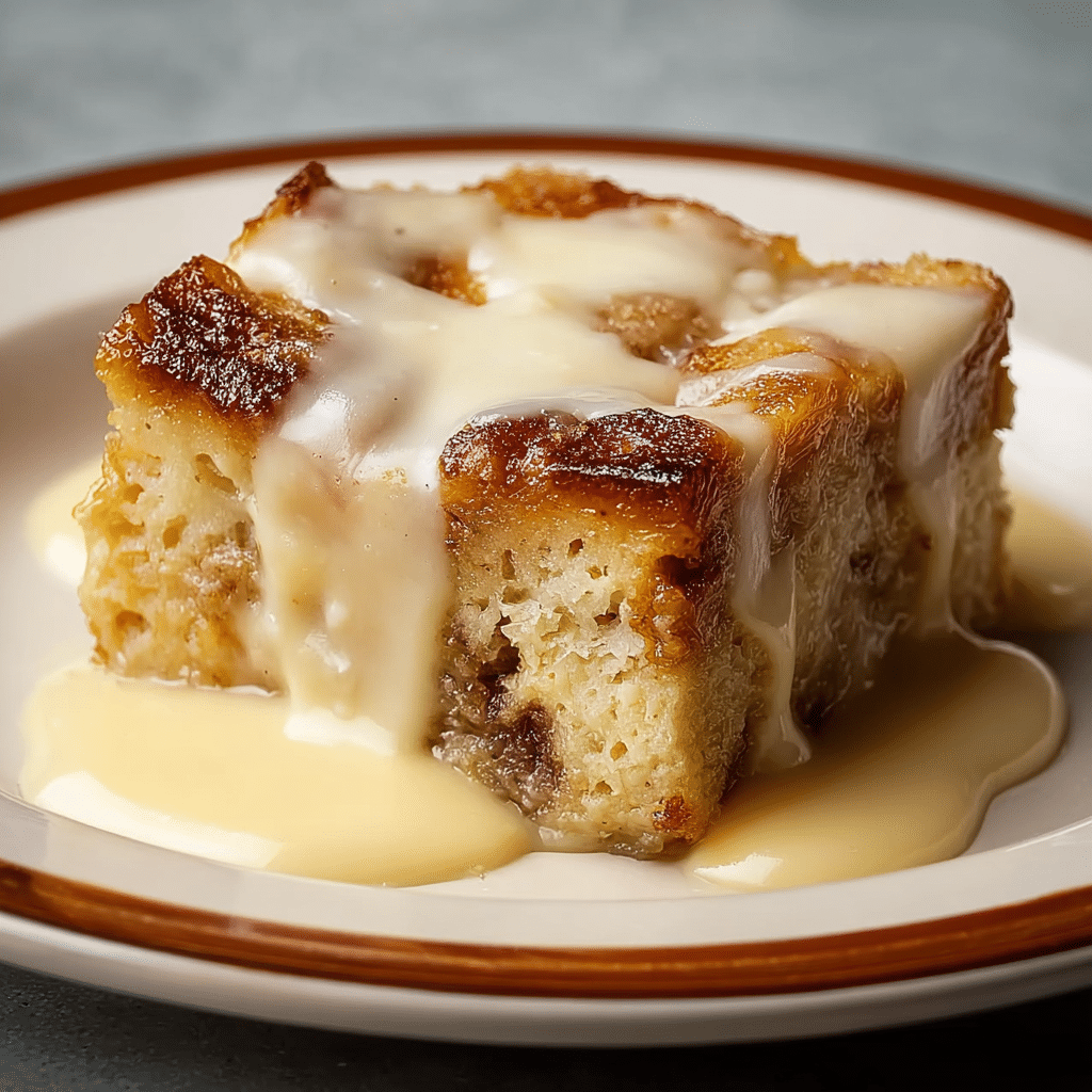 BREAD PUDDING WITH VANILLA SAUCE: A WARM, COZY TREAT Recipe - Recipe Image