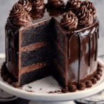 Best Double Chocolate Cake with Black Velvet Icing Recipe